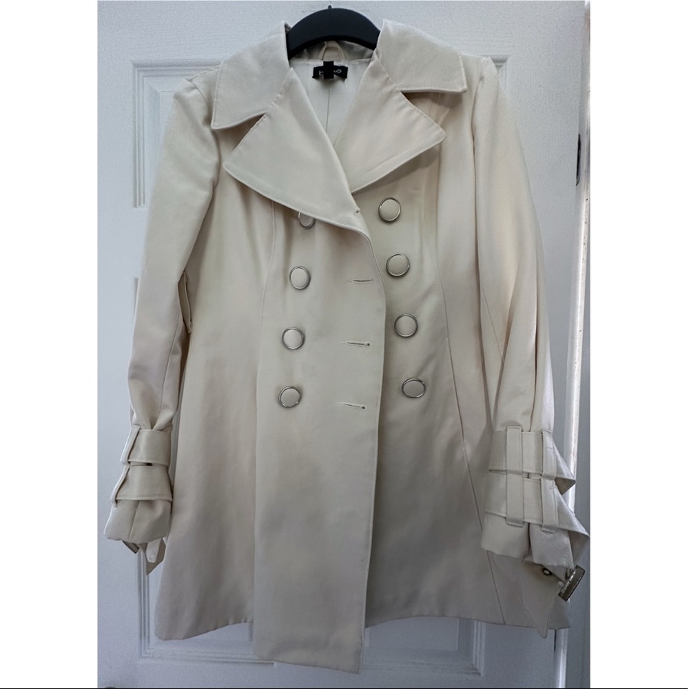 Bebe cream trench coat
